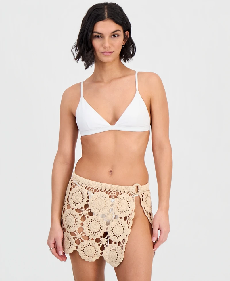 Miken Women's Full Fashion Crochet Swim Sarong