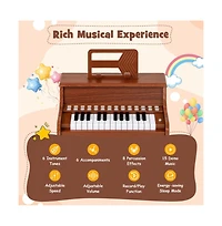 Kids Digital Piano Keyboard with Lighted Teaching Mode and Twenty Five Keys