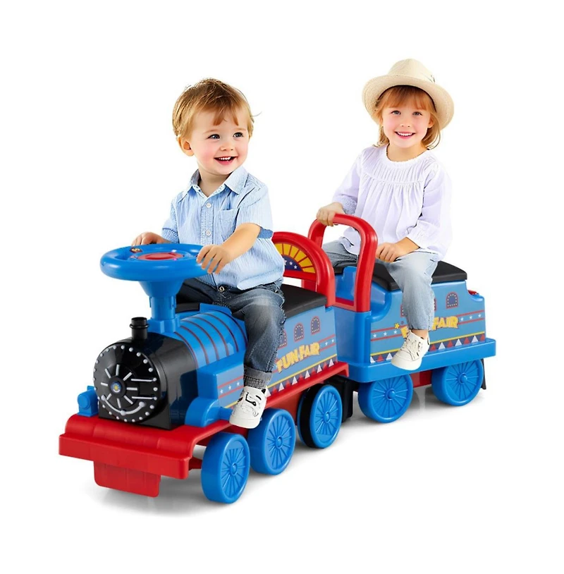 Hongge Kids Electric Ride On Train with Detachable Carriage and Interactive Sounds