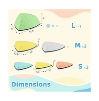 Kids Balance Stepping Stones Set of Six with Textured Surface and Motor Skill Training