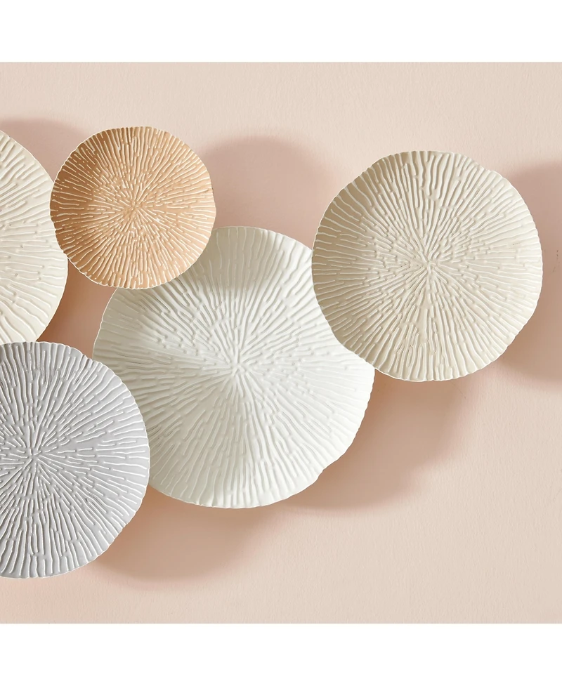 Danya B Savanna Earth Toned Connected Circle Metal Wall Art