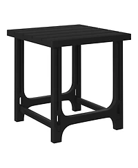 WestinTrends 3-Piece Hdpe Plastic Adirondack Chairs with 18" Square Side Table Patio Set