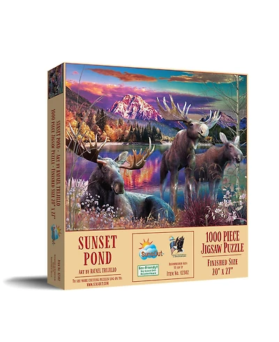 SunsOut Sunset Pond 1000 piece Jigsaw Puzzle for Adults
