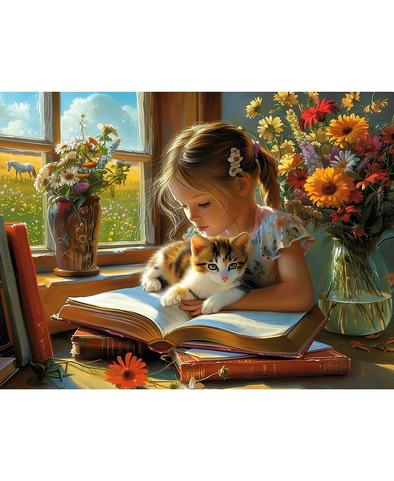 SunsOut Study Buddy 500 piece Jigsaw Puzzle for Adults Large Pieces