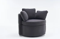 Simplie Fun Cozy Swivel Accent Chair with Storage and Throw Pillows