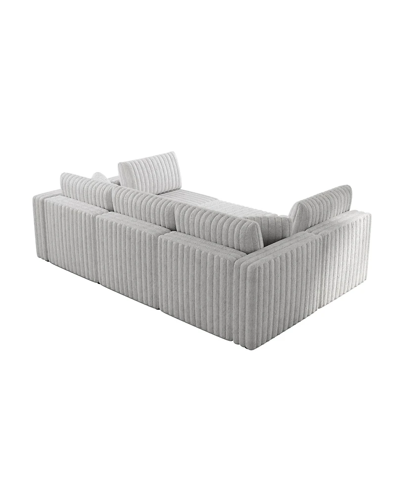 Streamdale Furniture 6-Person U-Shaped Sofa with Ottoman, Modern Comfort and Style, 106.3" x 30.7