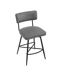 Streamdale Furniture Retro Swivel Counter Stools, Set of 2 in Grey
