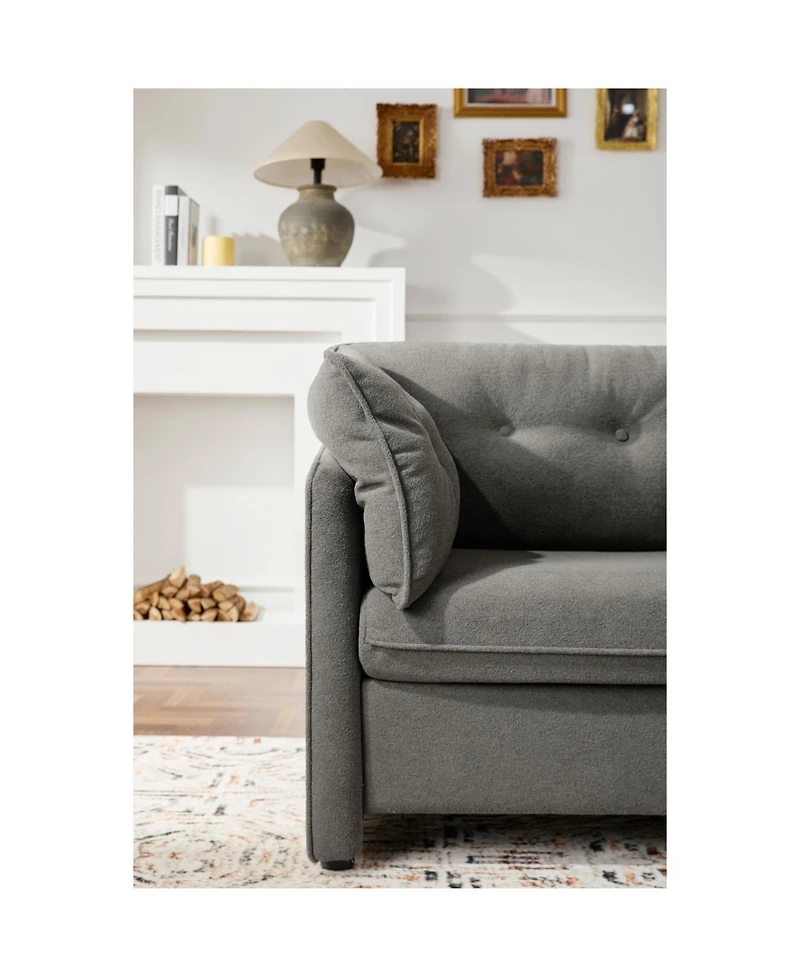 Streamdale Furniture Modern Style Chenille Oversized Armchair Accent Chair Single Sofa Lounge Chair for Living Room, Bedroom