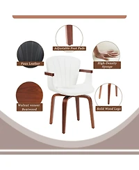 Streamdale Furniture Bentwood Swivel Dining Chairs (Set of 2)