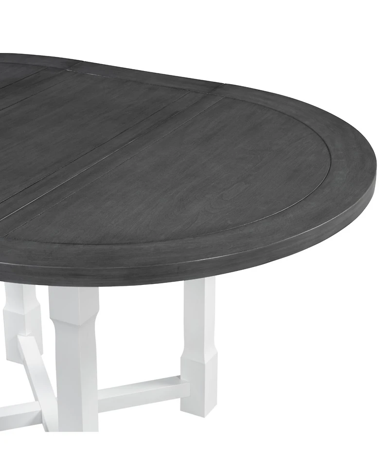 Streamdale Furniture 5-Piece Extendable Round Dining Set with Upholstered Chairs