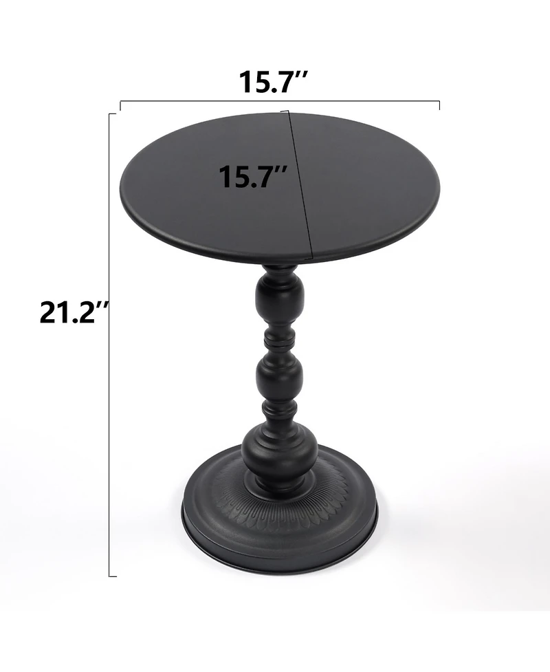 Streamdale Furniture Vintage Metal Round Side Table