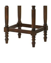 Streamdale Furniture Streamdale Rustic Walnut Counter Stools (Set of 2) - 26 Inch, Padded Seat