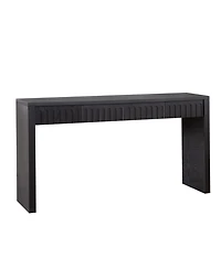 Streamdale Furniture Modern Black Console Table with 4 Drawers – 59.2" Entryway Table with Storage