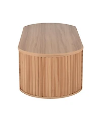 Streamdale Furniture 47.2" Lift Top Coffee Table w/ Hidden Compartment, Modern Oval Table