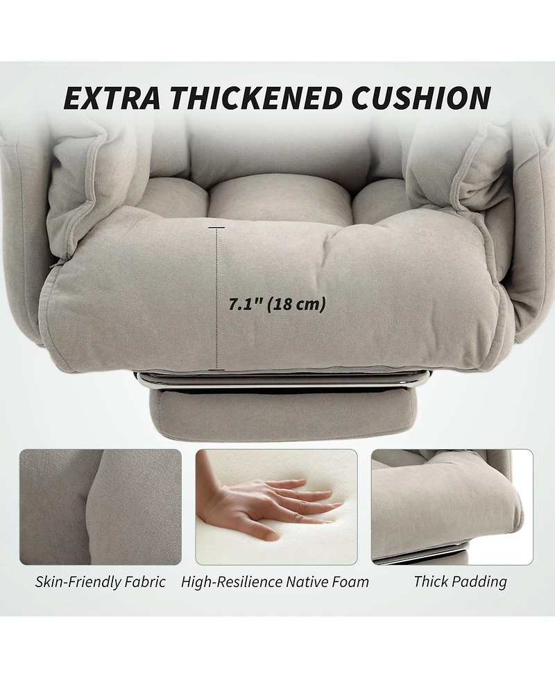 Homcom Executive Office Chair, Computer Desk Chair with Footrest,