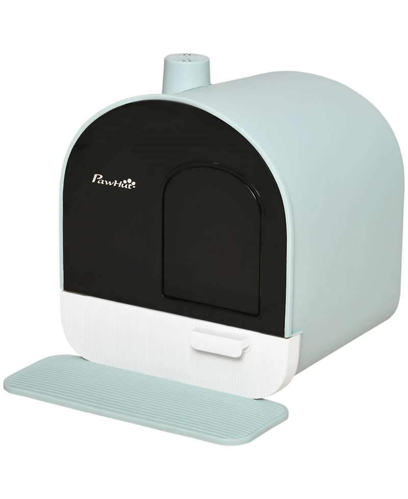 Aostirmotor Green Covered Cat Litter Box with Lid