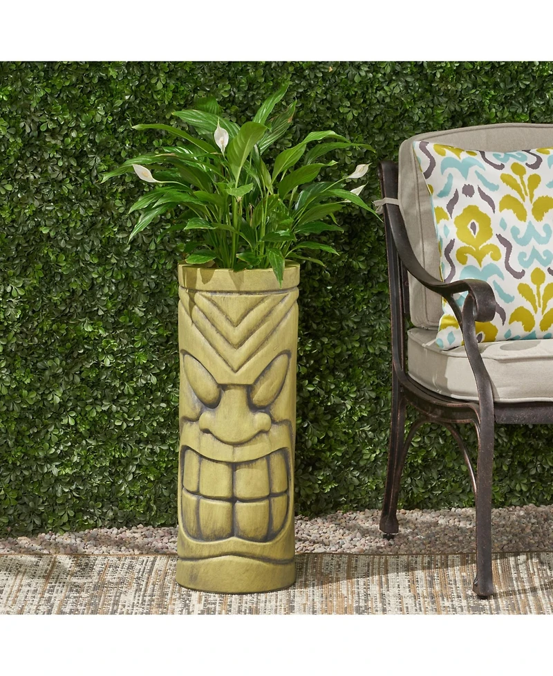 Streamdale Furniture Antique Green Face Pot Planter