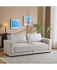Streamdale Furniture 81" Modern Sofa - Deep Cushions & Wooden Legs