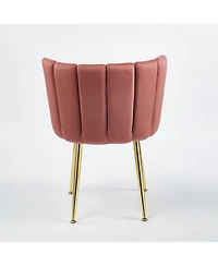 Streamdale Modern Velvet Dining Chair (Set of 2) with Gold Legs