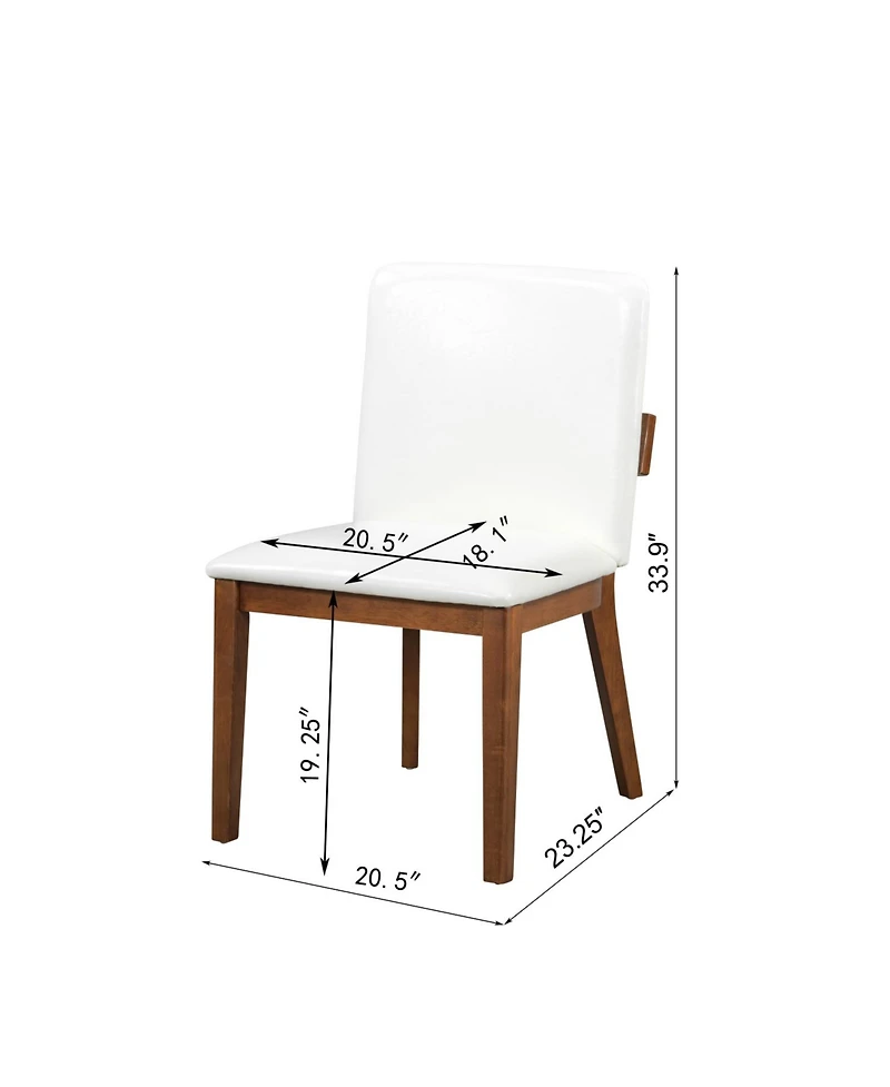 Streamdale Furniture Faux Leather Dining Chairs (Set of 2)