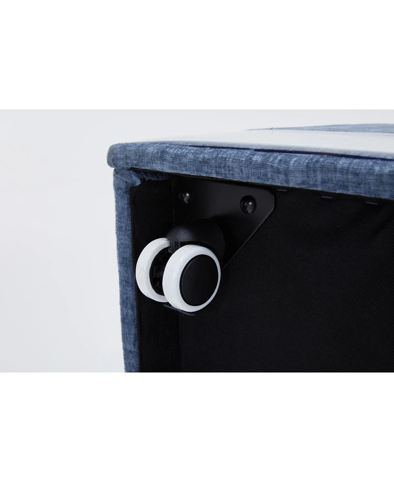 Streamdale Furniture Linen Upholstered Armless Dining Chair with Storage