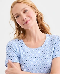 Style & Co Petite Short-Sleeve Scoop Neck Knit Top, Macy's Exclusive