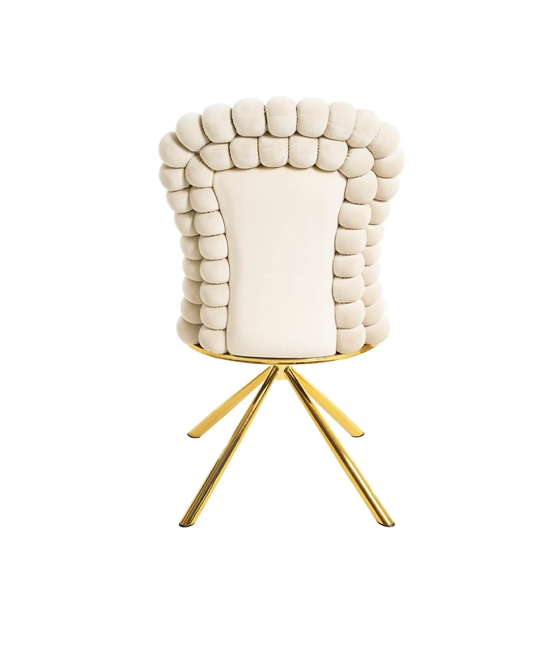 Streamdale Furniture Velvet Swivel Accent Chairs Set of 2, Gold Legs