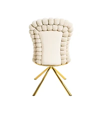 Streamdale Furniture Velvet Swivel Accent Chairs Set of 2, Gold Legs