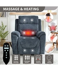Streamdale Furniture Power Lift Recliner w/ Massage & Heat