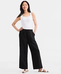Style & Co Women's Cotton Gauze Straight-Leg Pull-On Pants, Macy's Exclusive