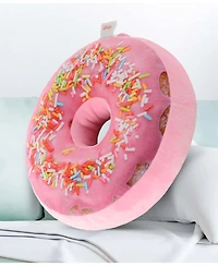 Cheer Collection Reversible Photoreal Donut Decorative Pillow, 16" Round