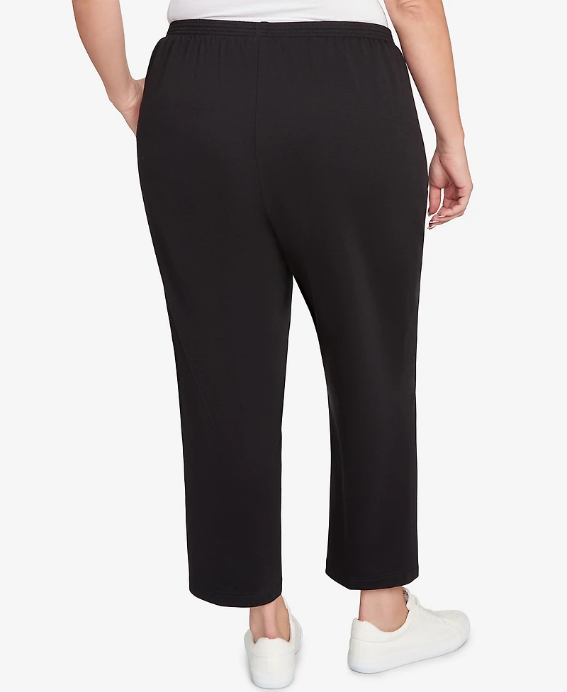 Alfred Dunner Plus Classic French Terry Average Length Pants