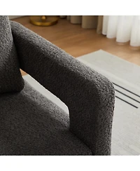 Streamdale Furniture Modern Open-Back Swivel Accent Chair, 360 Rotation