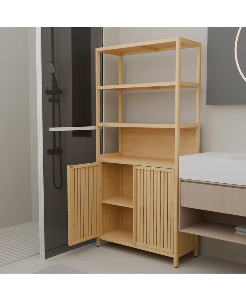 Streamdale Furniture 38-inch tall double-door high-capacity multi-scene use storage rack