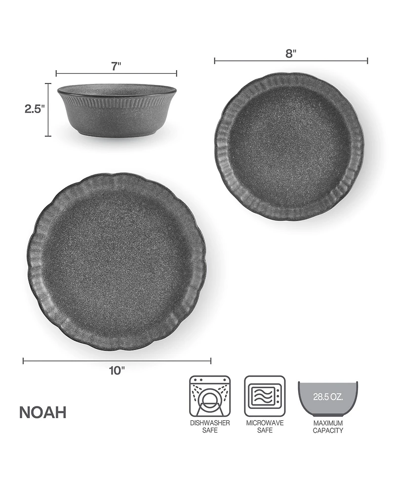 Pfaltzgraff Noah 12-Pc Dinnerware Set, Service for 4