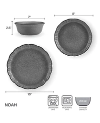 Pfaltzgraff Noah 12-Pc Dinnerware Set, Service for 4