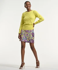 Isaac Mizrahi Women's Beaded Crewneck Sweater