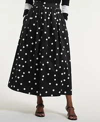 Isaac Mizrahi Women's Printed Maxi Skirt