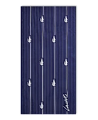 Lacoste Crocodile Print Shirting Cotton Beach Towel, 36" x 72"
