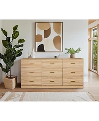 Streamdale Modern Natural 9-Drawer Dresser