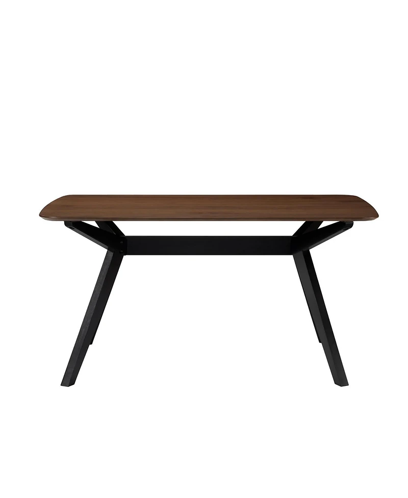 Streamdale Furniture Wood Dining Table ,Walnut+Black