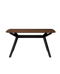 Streamdale Furniture Wood Dining Table ,Walnut+Black