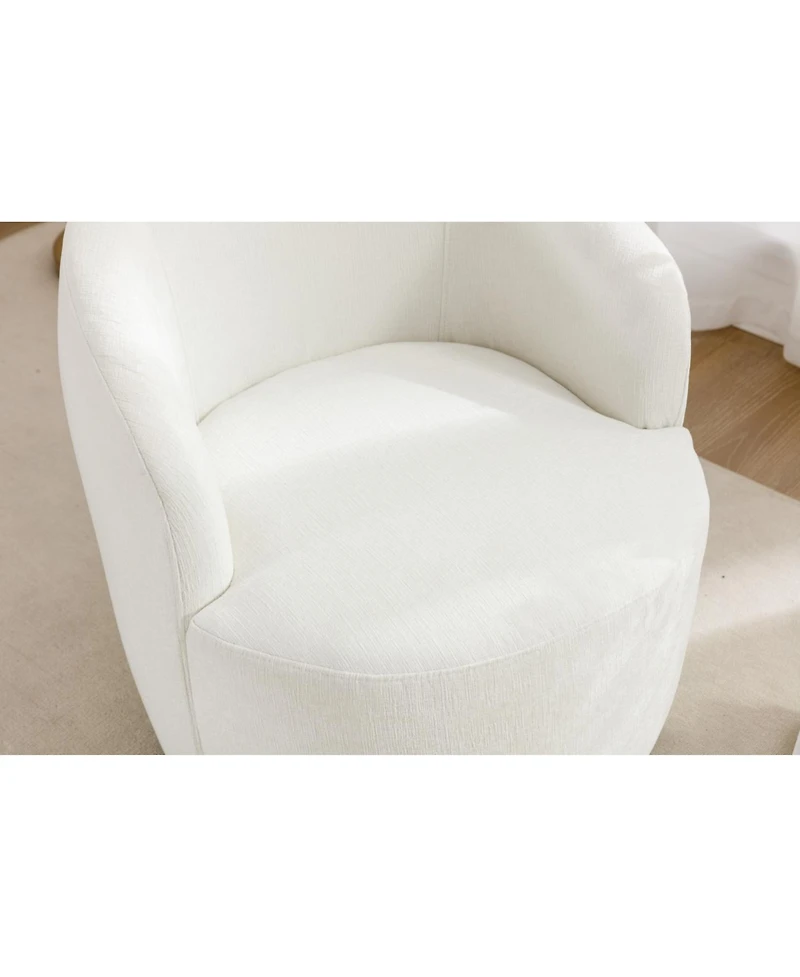 Streamdale Furniture Swanky Swivel Armchair Plush Chenille, Foam Comfort, Black Base