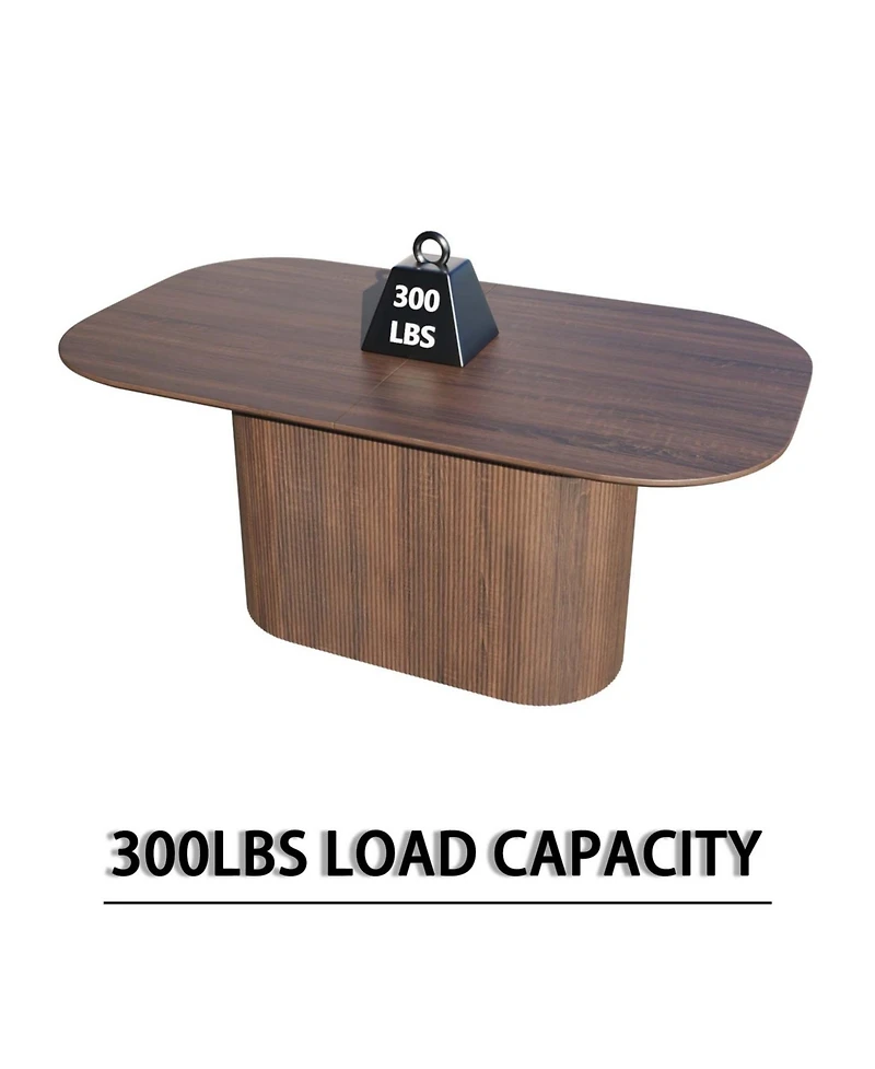 Streamdale Furniture 63" Brown Mdf Dining Table (4-8 Person)