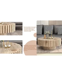 Streamdale Furniture Modern Minimalist Circular Coffee Table