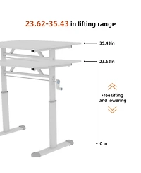 Streamdale Furniture + Adjustable Height + Wood/Metal (if applicable) + Compact Design + Study Desk
