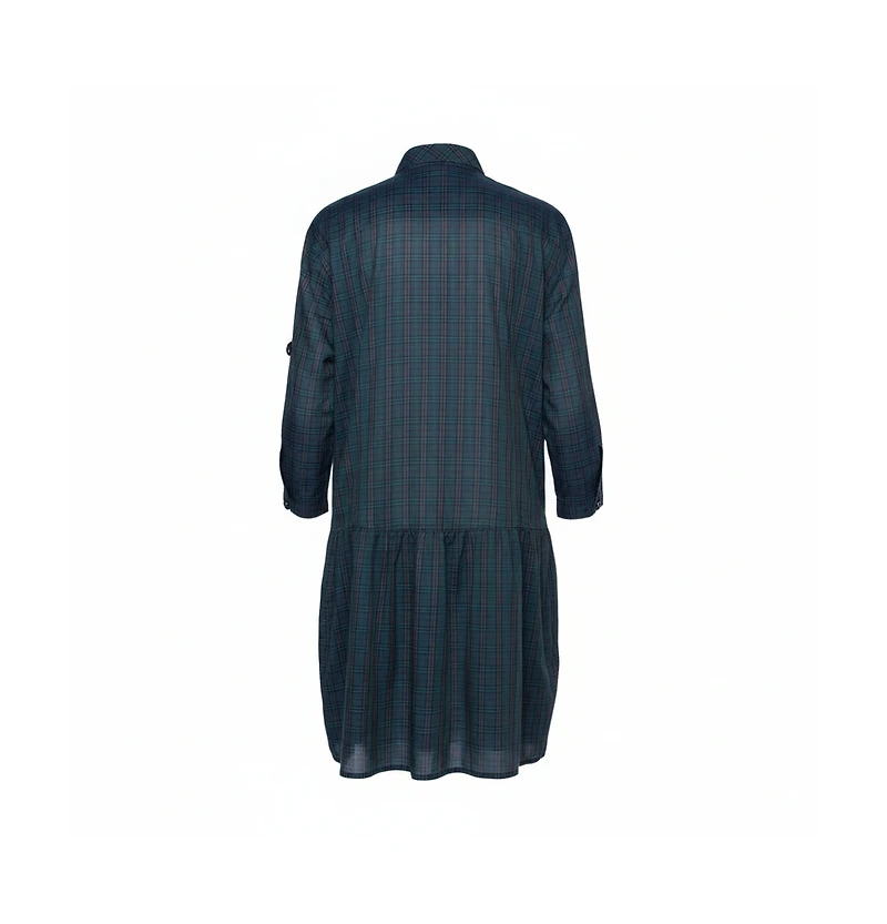 Pre-Owned Burberry Women's Checkered Cotton Pintuck Detail Shift Dress