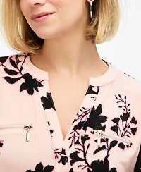 Jm Collection Women's Printed Zip Pocket Top, Macy's Exclusive