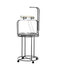 PawHut Parrot Sd Large Bird Perch Sd with Toy Hook & 3 Ladders