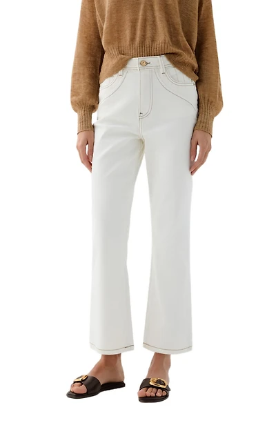 Scalpers Women's Ankle Sun Denim Pant